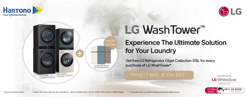 Promo LG WashTower Free Refrigerator
