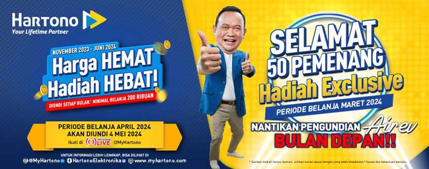 Harga Hemat Hadiah Hebat! List Pemenang 50 Hadiah Exclusive Sahabat Setia Hartono