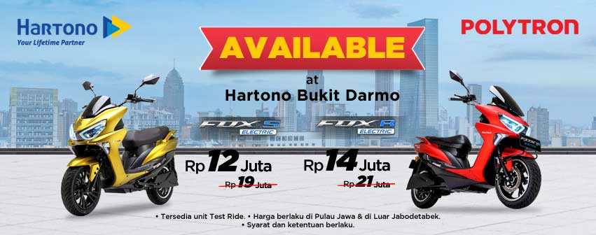 Motor Listrik Polytron Fox-S & Fox-R tersedia di Hartono Bukit Darmo
