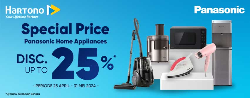 Panasonic Home Appliances Discount up to 25%