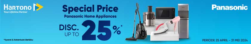 Panasonic Home Appliances Discount up to 25%