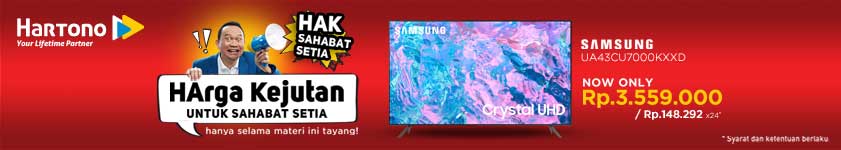 Harga Kejutan Samsung 4K CRYSTAL UHD SMART TV 43CU7000