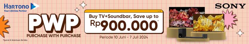 Purchase with Purchase Sony Soundbar dan TV Hemat Hingga 900rb