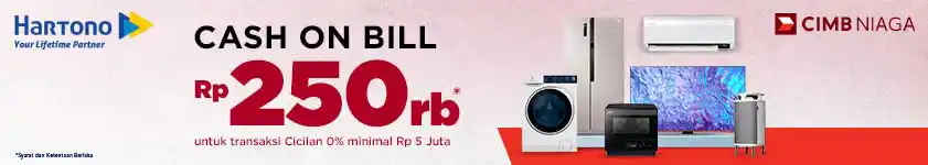 Belanja Elektronik Online dengan Kartu Kredit CIMB Niaga Cicilan 0% Promo Cash On Bill 250rb
