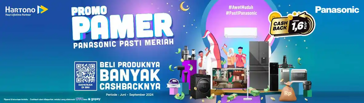 Beli Produk Panasonic cashback hingga 1.6 juta