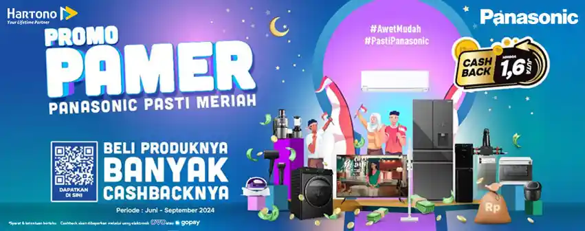 Beli Produk Panasonic cashback hingga 1.6 juta