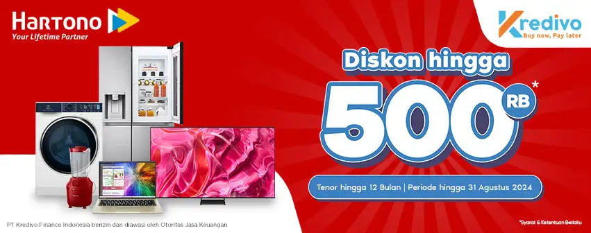 Belanja barang elektronik di MyHartono bayar pakai kredivo diskon hingga 500 ribu