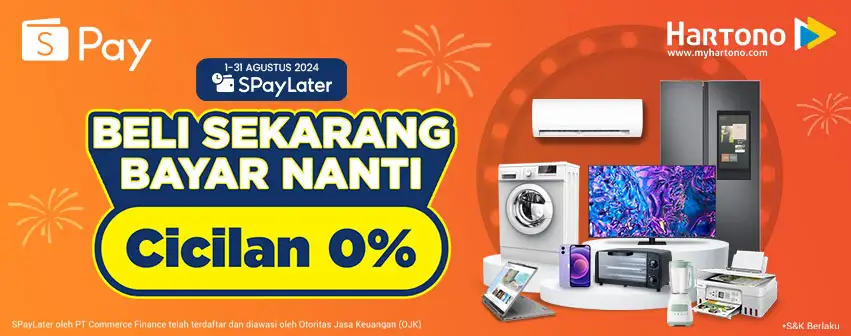 Belanja Elektronik Online bayar pakai SPaylater Cicilan 0%