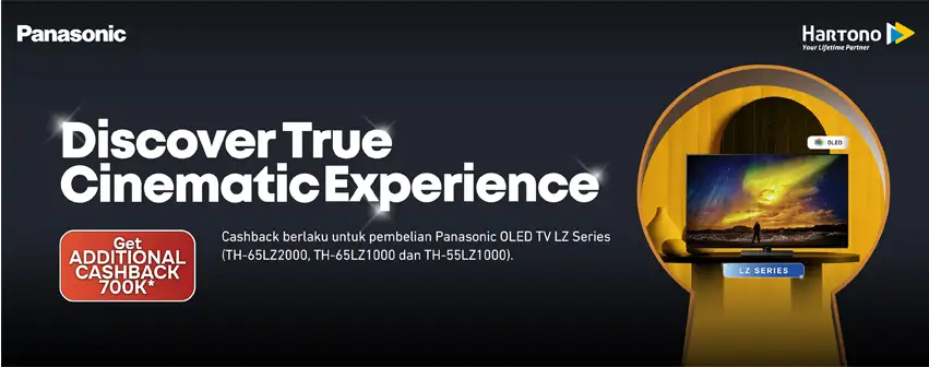 Panasonic OLED TV LZ Series Gratis Gopay