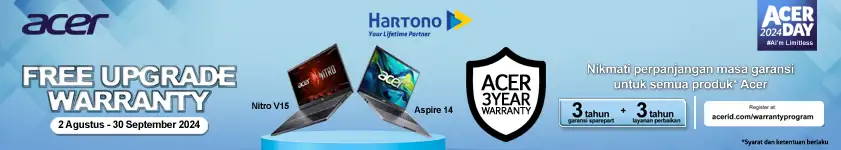 Acer Free Upgrade 3 Year Warranty