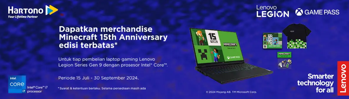 Lenovo Legion Eksklusif Merchandise Minecraft 15th Anniv