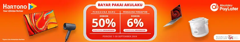 Belanja Elektronik Online di Hartono Online Store Hemat pakai Akulaku PayLater