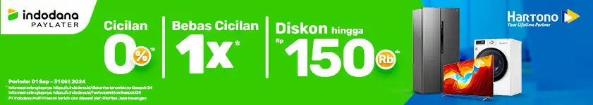 Belanja Elektronik Online di Hartono Lebih Enteng pakai Indodana PayLater