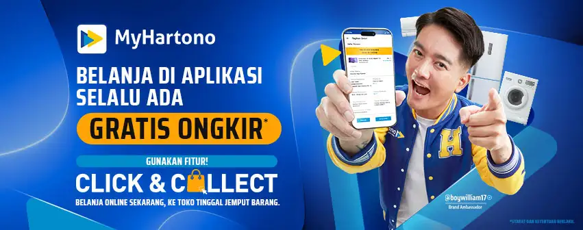 Brand Ambassador Cak Lontong: Belanja barang elektronik di Aplikasi MyHartono pakai fitur Click and Collet