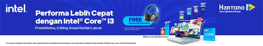 Laptop Intel Core i3 Free Bluetooth Headset