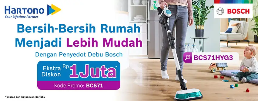 Bosch Vacuum Cleaner BCS71HYG3 Diskon 1 Juta