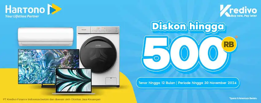 Belanja barang elektronik di MyHartono bayar pakai kredivo diskon hingga 500 ribu