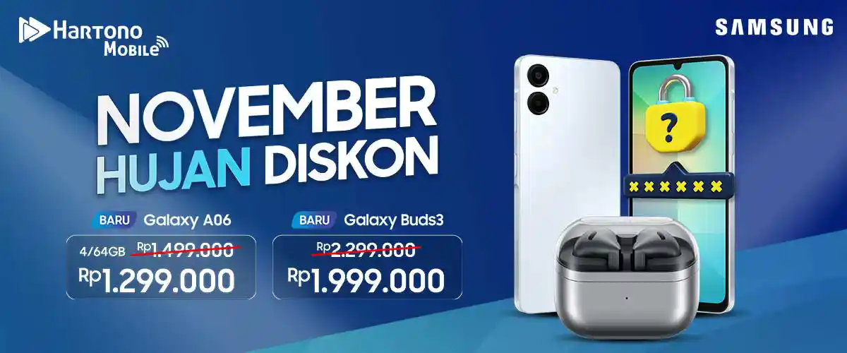 Samsung Galaxy A06 & Buds3 Hujan Diskon!