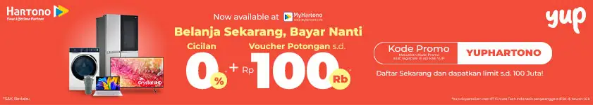 Belanja Elektronik Online di Hartono Hemat pakai YUP Belanja Sekarang, Bayar Nanti