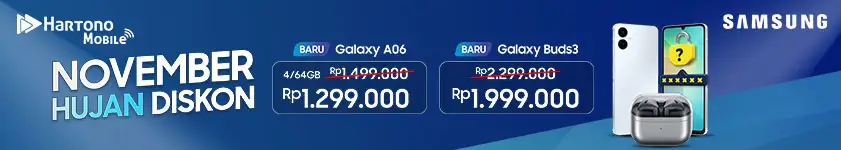 Samsung Galaxy A06 & Buds3 Hujan Diskon!