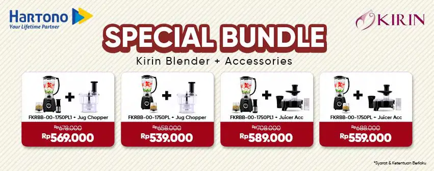 Kirin Hemat Akhir Tahun: Bundling Blender & Accessories