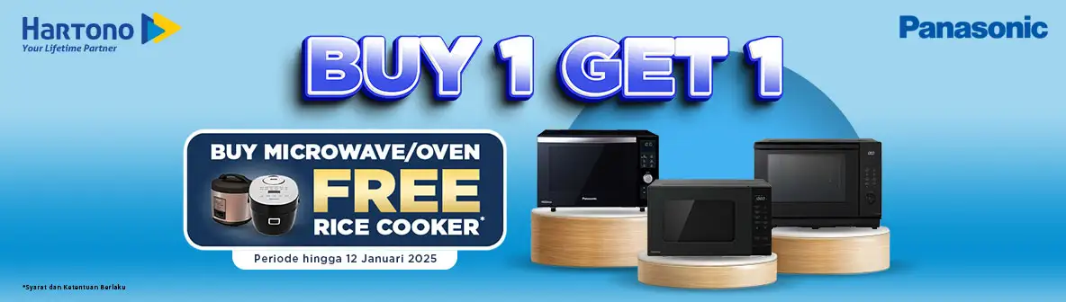 Panasonic Microwave & Oven Gratis Rice Cooker