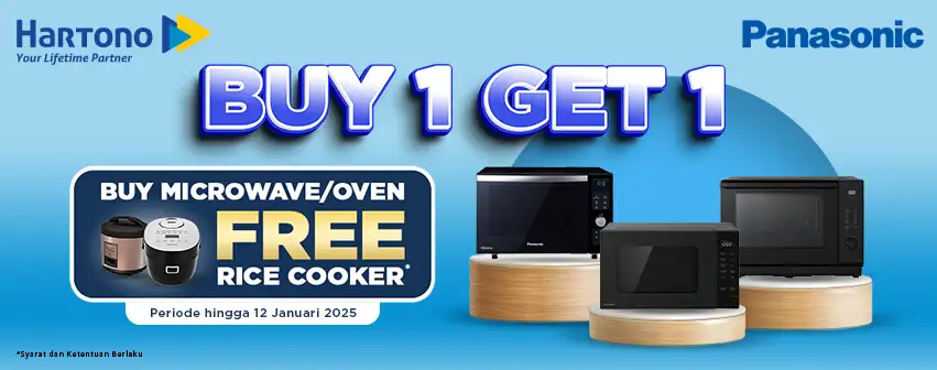 Panasonic Microwave & Oven Gratis Rice Cooker