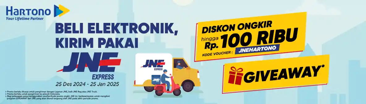 Beli Elektronik Online di MyHartono Diskon Ongkir pakai JNE