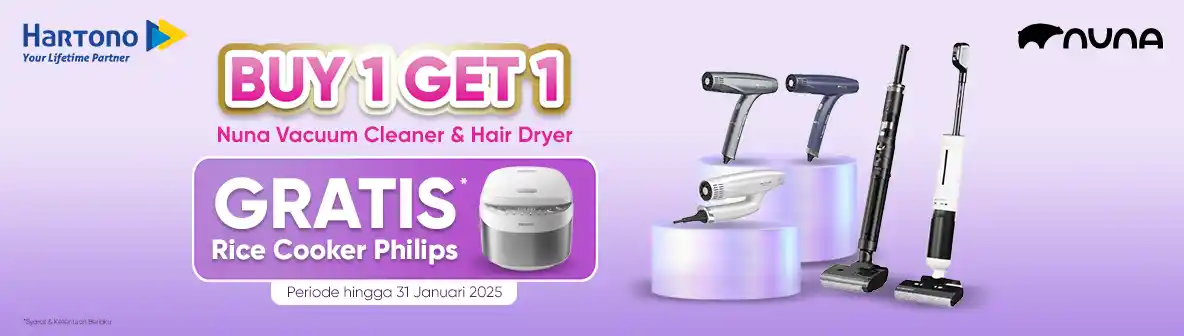 Nuna Vacuum & Hair Dryer Gratis Rice Cooker Philips