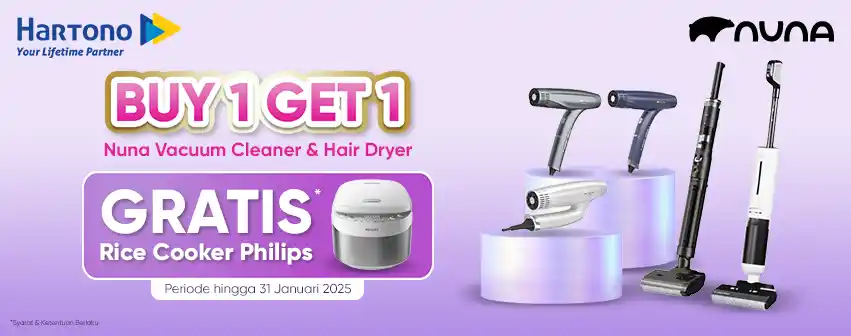 Nuna Vacuum & Hair Dryer Buy 1 Get 1 Rice Cooker Philips