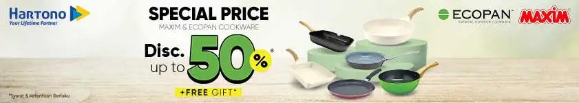 Maxim & Ecopan Cookware Diskon Hingga 50%!