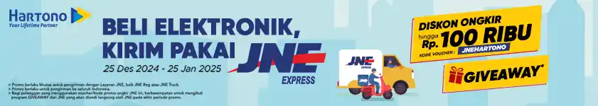 Beli Elektronik Online di MyHartono Diskon Ongkir pakai JNE