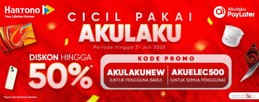 Belanja Elektronik Online di Hartono Online Store Hemat pakai Akulaku PayLater