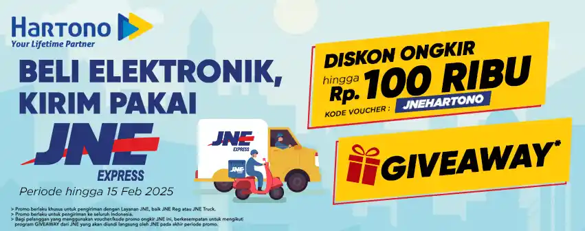 Beli Elektronik Online di MyHartono Diskon Ongkir pakai JNE