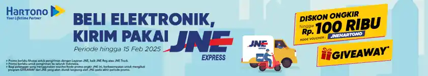 Beli Elektronik Online di MyHartono Diskon Ongkir pakai JNE