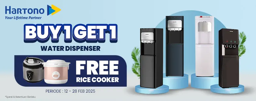 Beli Dispenser, Dapat Rice Cooker Gratis!