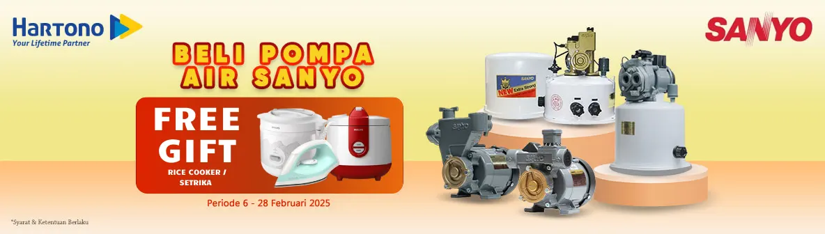 Sanyo Pompa Air Gratis Philips Rice Cooker / Setrika