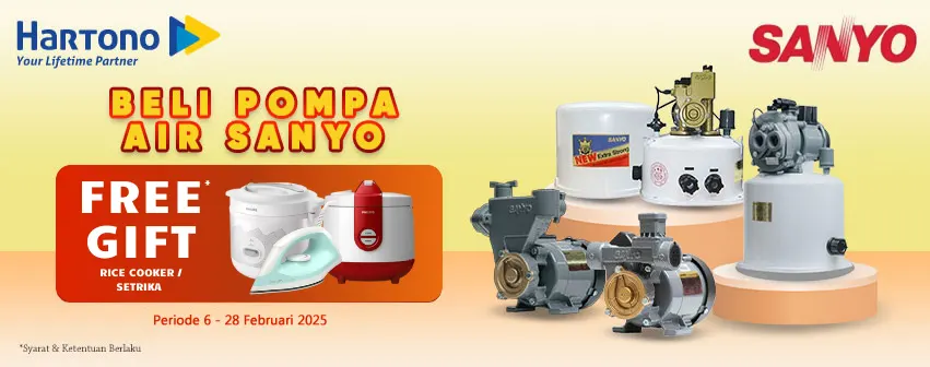 Sanyo Pompa Air Gratis Philips Rice Cooker / Setrika