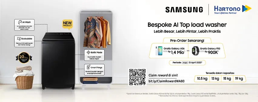 Samsung Special Offer Pre-Order Bespoke AI Top Load Washer