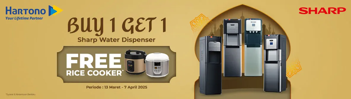 Beli Dispenser SHARP, Dapat Rice Cooker Gratis!