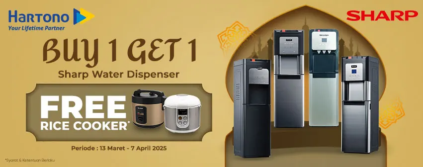 Beli Dispenser SHARP, Dapat Rice Cooker Gratis!