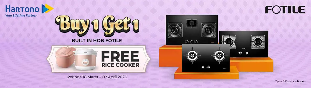 Beli Kompor Tanam Fotile Gratis Rice Cooker