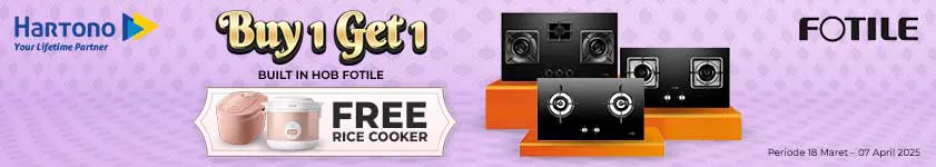 Beli Kompor Tanam Fotile Gratis Rice Cooker