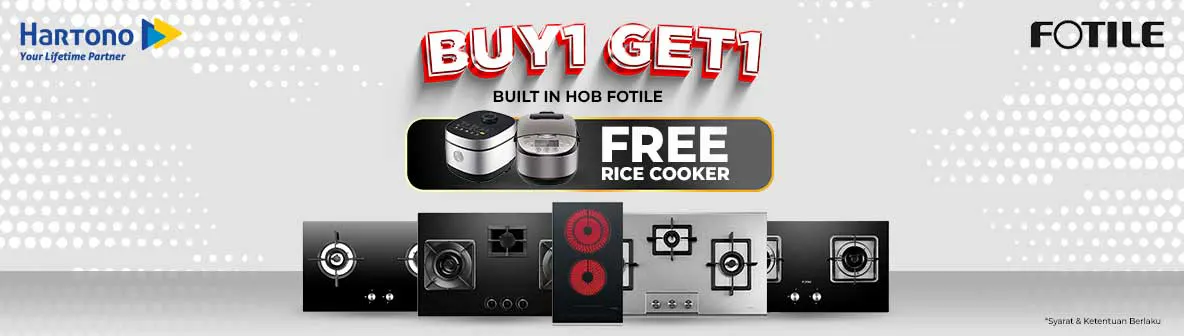 Beli Kompor Tanam Fotile Gratis Rice Cooker