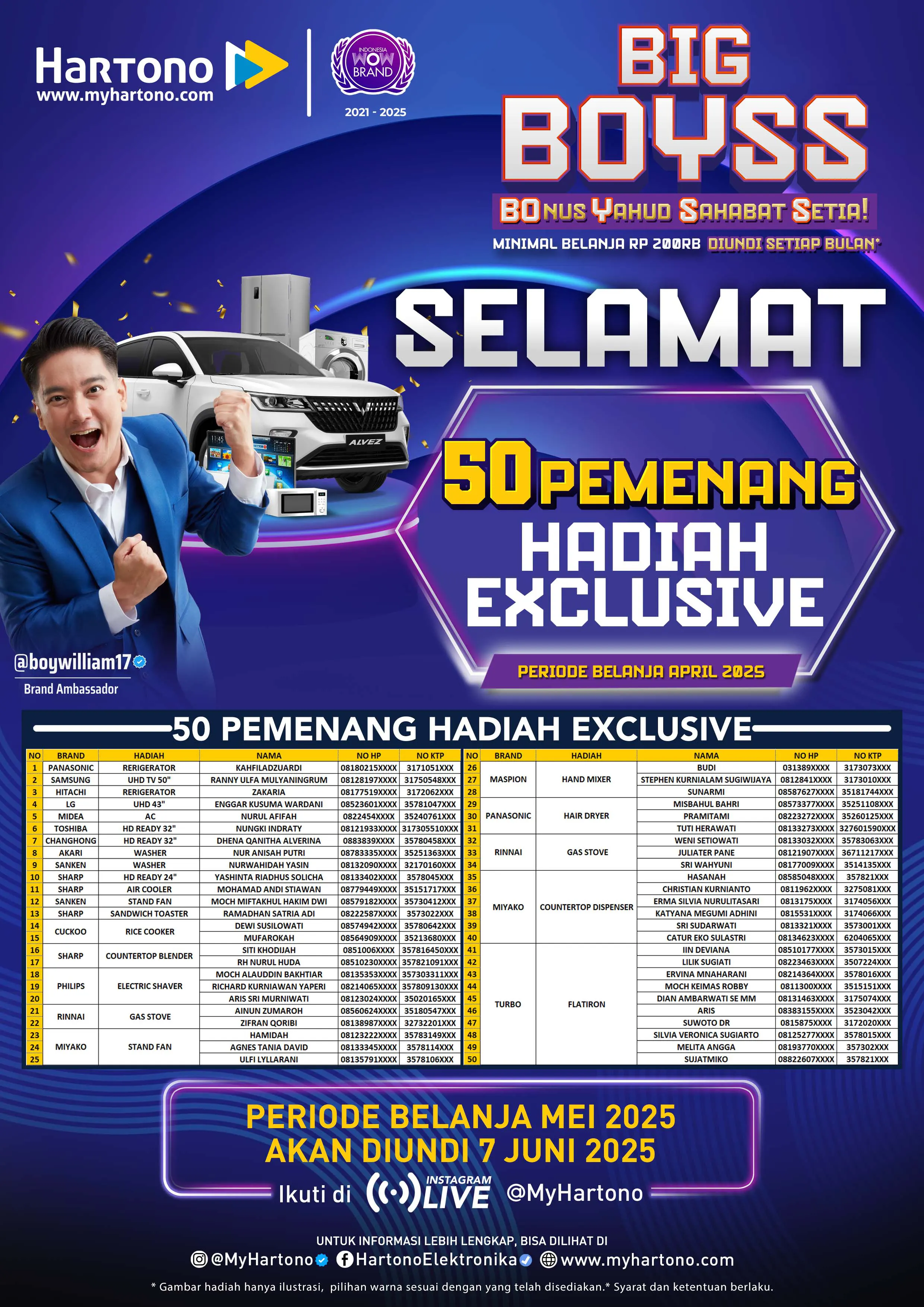 Harga Hemat Hadiah Hebat! Promo Big BOYSS Hartono