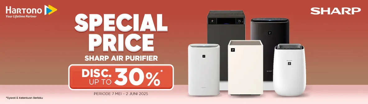 SHARP Air Purifier Diskon hingga 30%