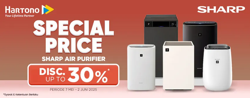 SHARP Air Purifier Diskon hingga 30%