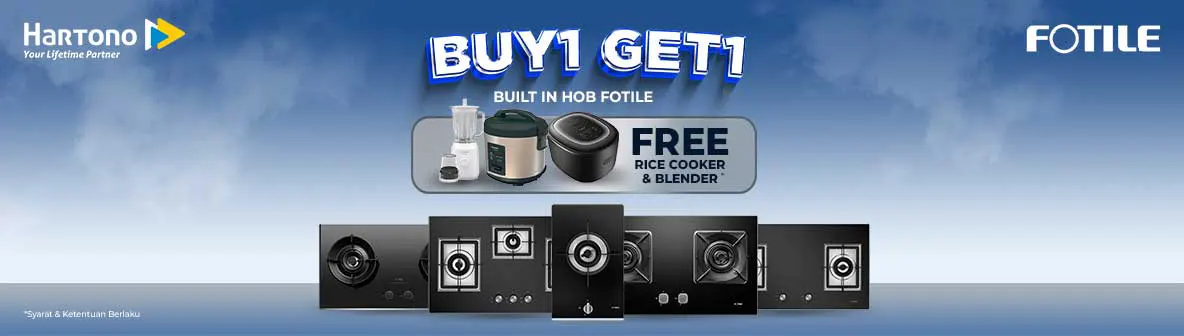 Beli Kompor Tanam Fotile Gratis Rice Cooker/Blender