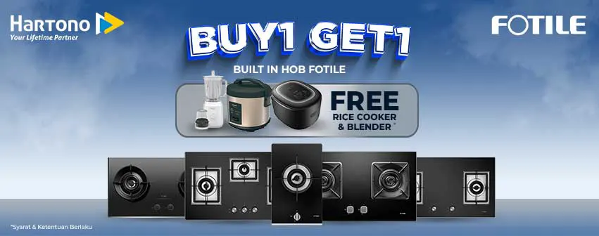 Beli Kompor Tanam Fotile Gratis Rice Cooker/Blender