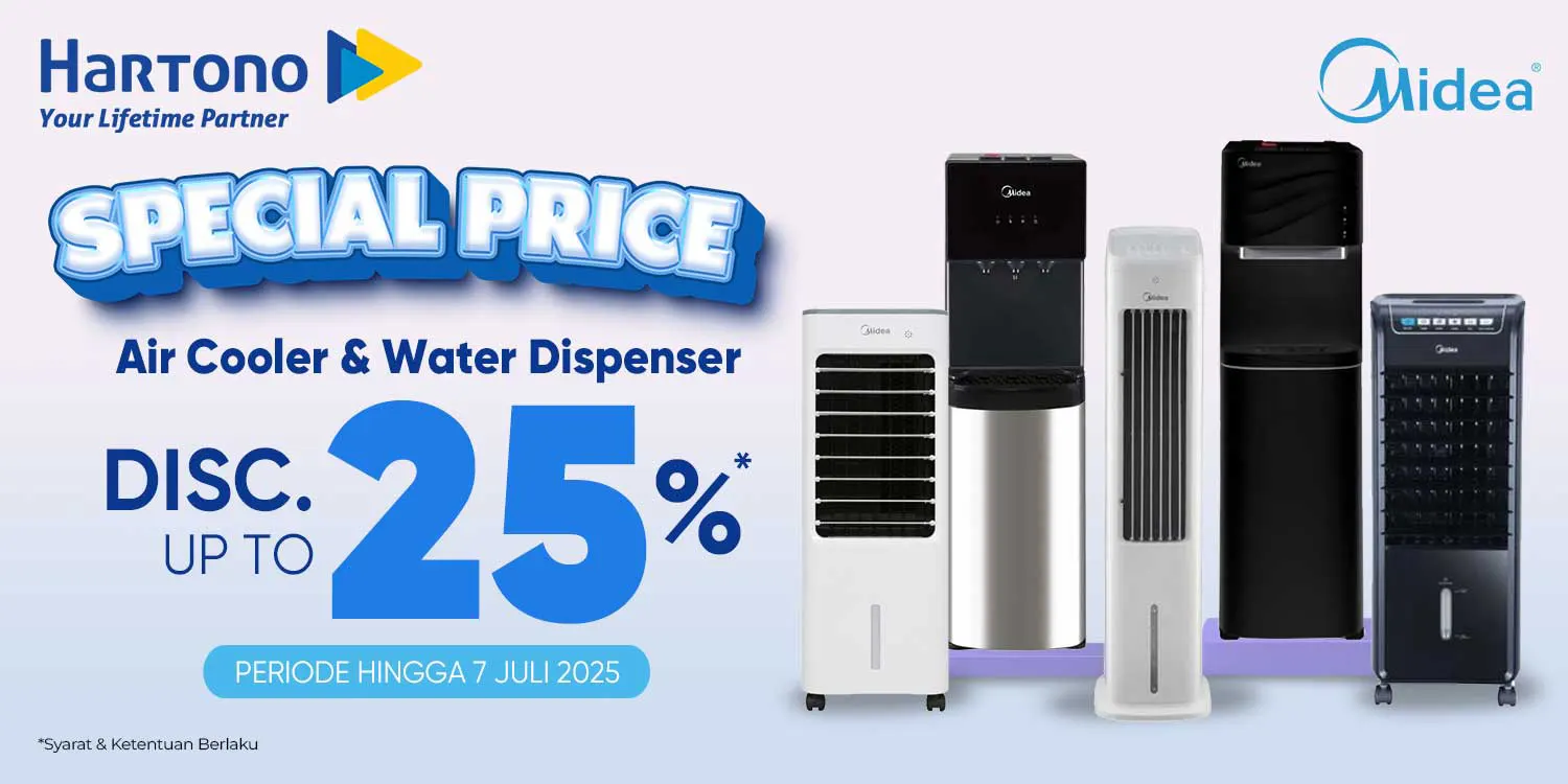 Midea Air Cooler & Dispenser Disc. up to 25%